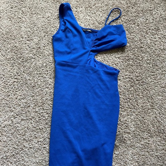 Blue Fashion Nova Cut-Out Dress - Picture 1 of 5